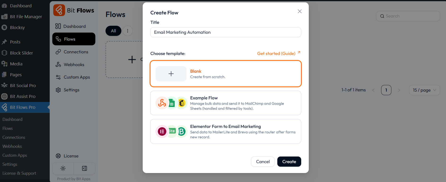 Bit Flows WordPress Plugin